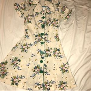 Vintage Floral Fit and Flare Dress